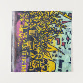 グラフィティアーバン通りアート抽象芸術 タペストリー (正面(横))
