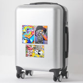 グラフィティアーバン通り抽象芸術アートコラージシートS シール (スーツケース)