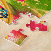 グラフィティウォールに黄色の平和モザイク –  ジグソーパズル