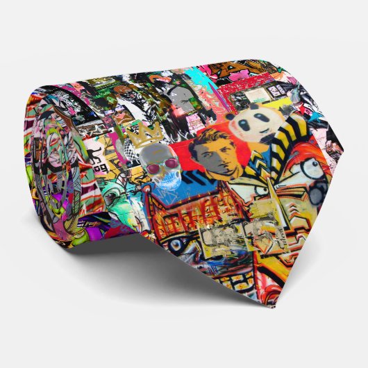 グラフィティウォールアートコラージュ ネクタイ (ロール)
