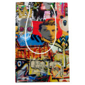 グラフィティウォールアートコラージュ ミディアムペーパーバッグ (正面)