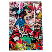 グラフィティウォールアートコラージュ ミディアムペーパーバッグ (裏面)