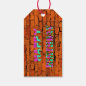 グラフィティウォールハッピーバースデー ギフトタグ (正面)