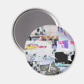 グラフィティウォールバンクシースタイル破れた紙 マグネット (正面/裏面)