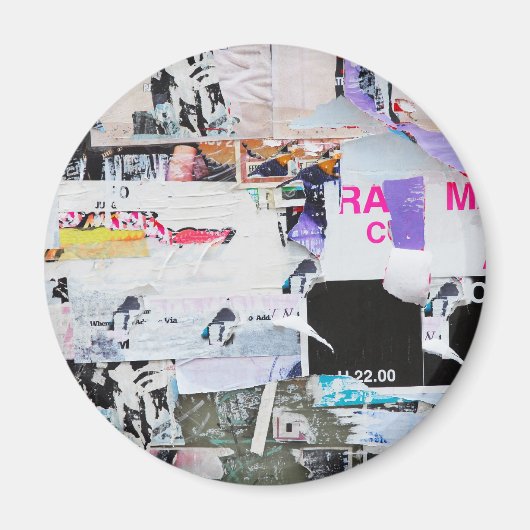 グラフィティウォールバンクシースタイル破れた紙 マグネット (正面)