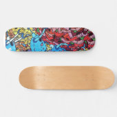 グラフィティウォール絵を描ムラル スケートボード (横)