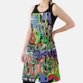 グラフィティウォール:アーバンヒップホップ エプロン (インサイチュ)