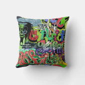 グラフィティウォール:アーバンヒップホップ クッション (裏面)