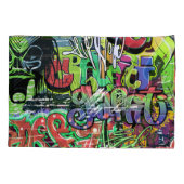 グラフィティウォール：アーバンヒップホップ 枕カバー (裏面)