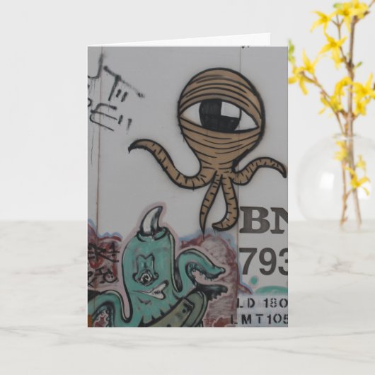 グラフィティエイリアン カード (黄色い花)