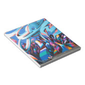 グラフィティカッコいいウォール ノートパッド (アングル)