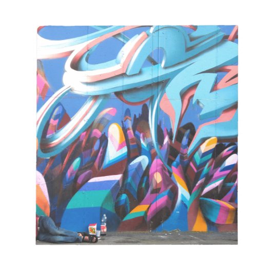 グラフィティカッコいいウォール ノートパッド (正面)