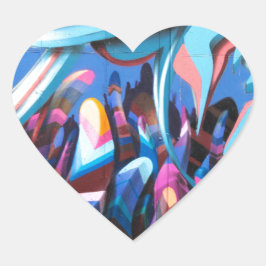 グラフィティカッコいいウォール ハートシール