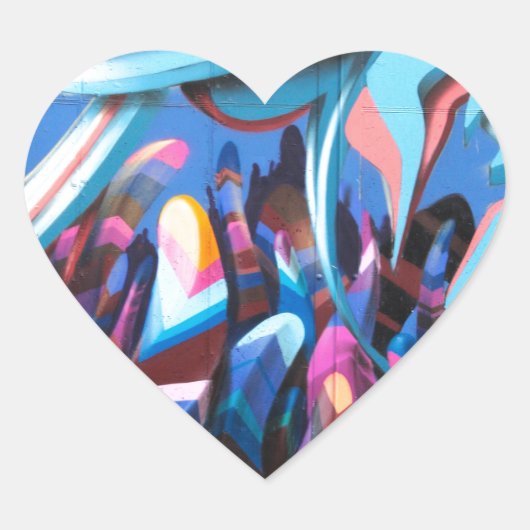 グラフィティカッコいいウォール ハートシール (正面)