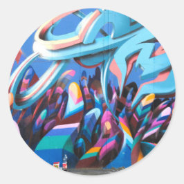 グラフィティカッコいいウォール ラウンドシール