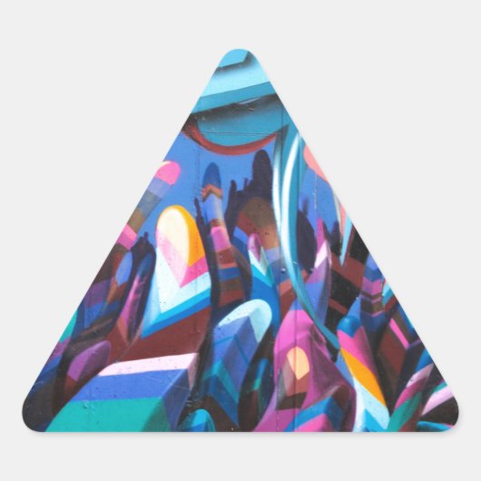 グラフィティカッコいいウォール 三角形シール (正面)