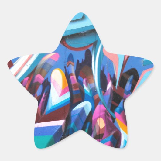 グラフィティカッコいいウォール 星シール (正面)