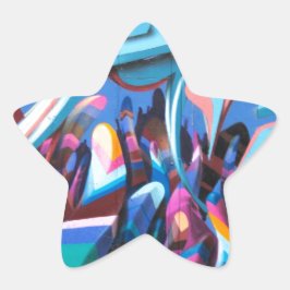 グラフィティカッコいいウォール 星シール