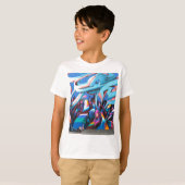 グラフィティカッコいいウォール Tシャツ (正面フル)