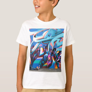 グラフィティカッコいいウォール Tシャツ
