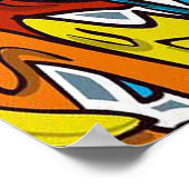 グラフィティカッコいいワードアートホームオフィスのデコポスター ポスター (角)