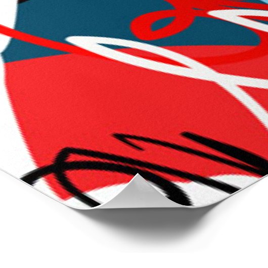 グラフィティカッコいいワードアートホームデコレーションポスター ポスター (角)