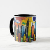 グラフィティカラフルアートデザイン マグカップ (正面左)