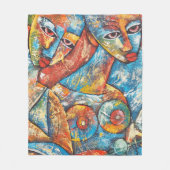 グラフィティカラフルアート フリースブランケット (正面)