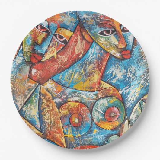 グラフィティカラフルアート ペーパープレート (正面)