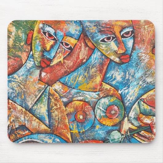 グラフィティカラフルアート マウスパッド (正面)