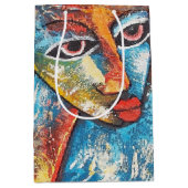 グラフィティカラフルアート ミディアムペーパーバッグ (正面)