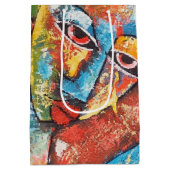 グラフィティカラフルアート ミディアムペーパーバッグ (裏面)