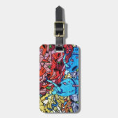 グラフィティカラフルアート ラゲッジタグ (正面縦)