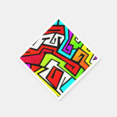 グラフィティカラフルイラストレーション スタンダードカクテルナプキン (角)