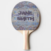 グラフィティカラフルウォールストリートアーパーソナライズされたト 卓球ラケット (裏面)