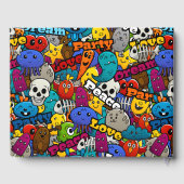 グラフィティカラフルキャラクターパターン ゲストブック (裏面)