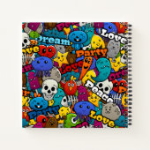 グラフィティカラフルキャラクターパターン ノートブック (裏面)