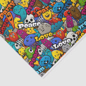 グラフィティカラフルキャラクターパターン 薄葉紙 (詳細)