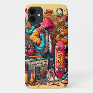 グラフィティカラフルスタイルデザイン iPhone 11 ケース