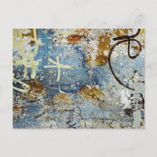 グラフィティカラフルテクスチャ ポストカード (正面)