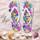グラフィティカラフルパターン |アクティブなスポーツビーチ ビーチサンダル