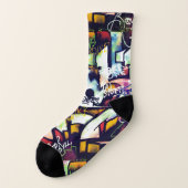 グラフィティカラフルワード ソックス (左外側)