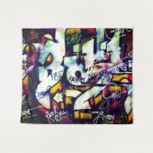 グラフィティカラフルワード タペストリー (正面(横))