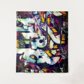 グラフィティカラフルワード タペストリー (正面)