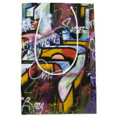 グラフィティカラフルワード ミディアムペーパーバッグ (正面)