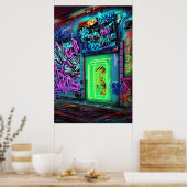 グラフィティカラフル通りアート – The Perfect Gift for ポスター (キッチン)