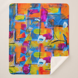 グラフィティカラフル・アート シェルパブランケット