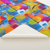 グラフィティカラフル・アート シェルパブランケット (3/4)