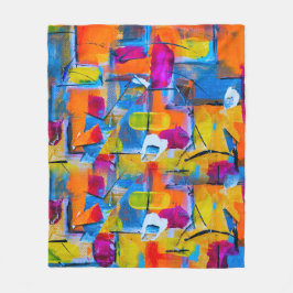 グラフィティカラフル・アート フリースブランケット