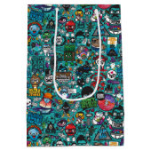 グラフィティカラフル・アート ミディアムペーパーバッグ (裏面)